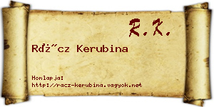 Rácz Kerubina névjegykártya